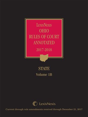 cover image of LexisNexis Ohio Rules of Court Annotated